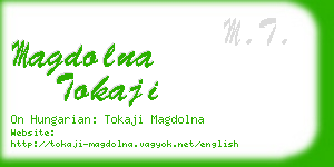 magdolna tokaji business card